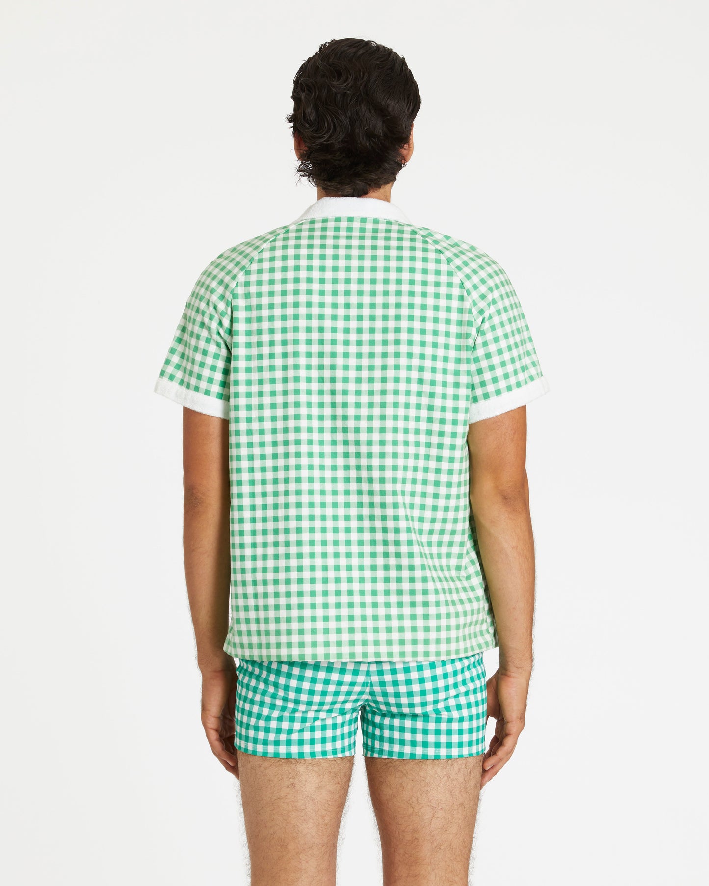 Gingham Cabana Shirt (Green)