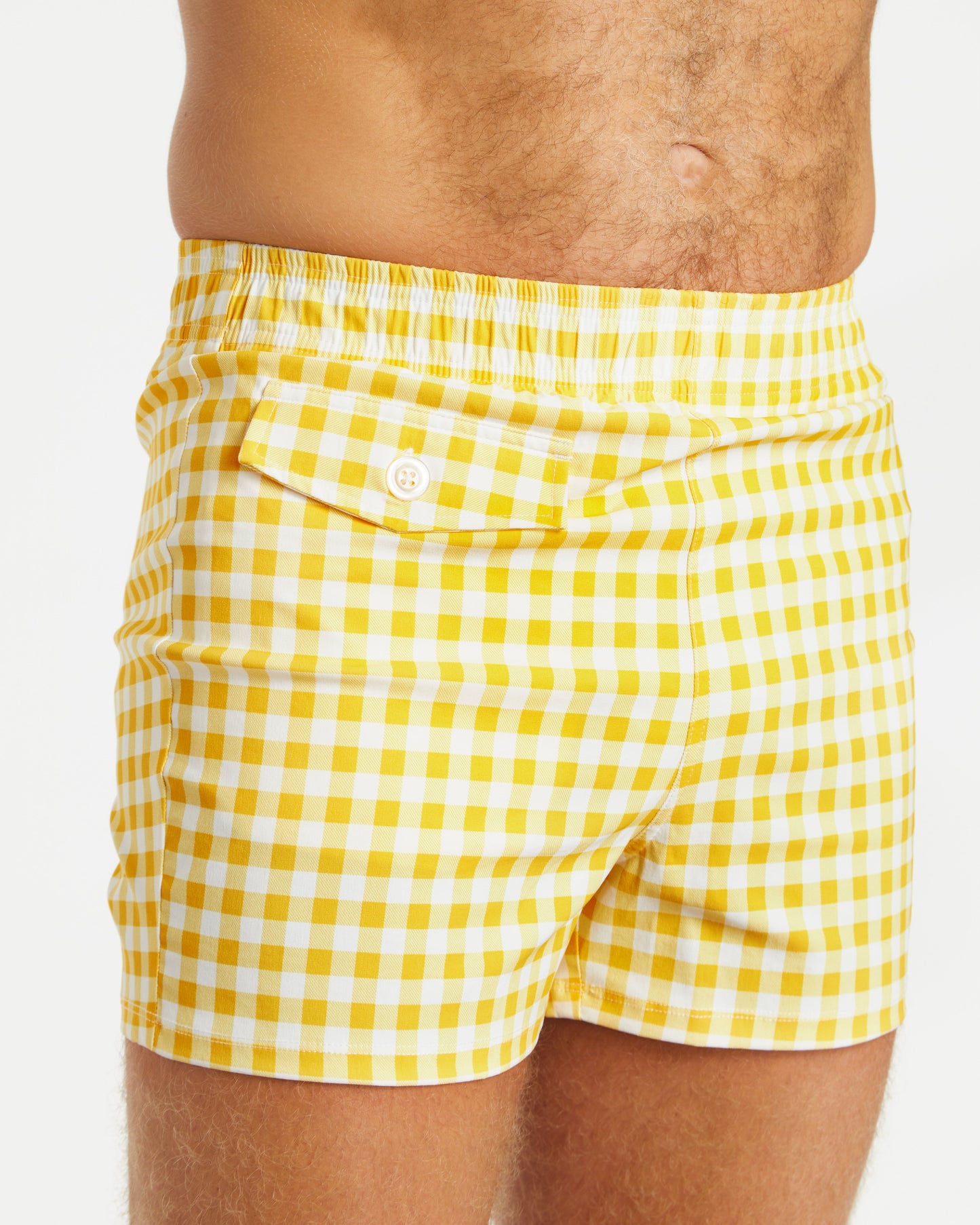 Gingham Cabana Shirt (Yellow)