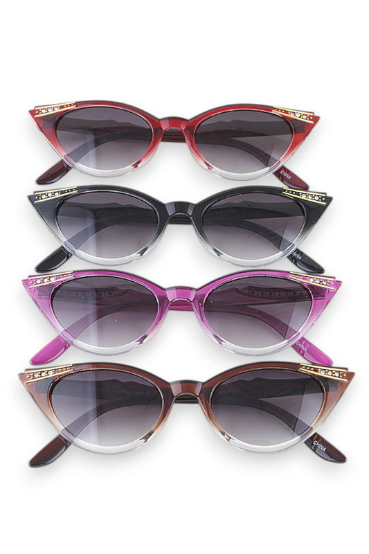 LA Jewelry Plaza - Rhinestone Cat Eye Sunglasses Set