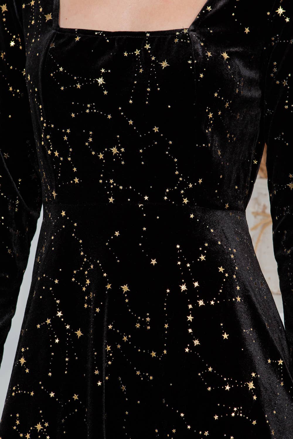 LA Soul - Celestial Black Velvet Dress: XL