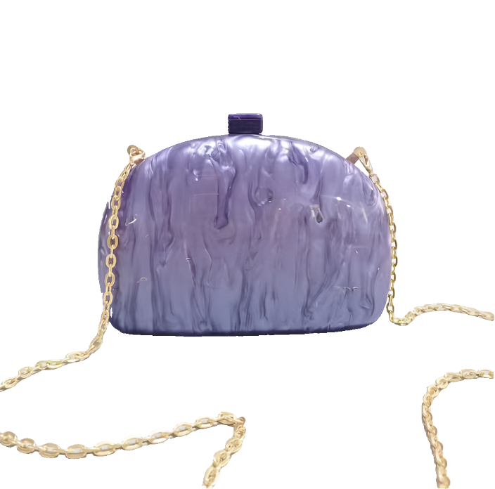 Acrylic Clutch or Crossbody Handbag in Magenta by Lipstick & Chrome