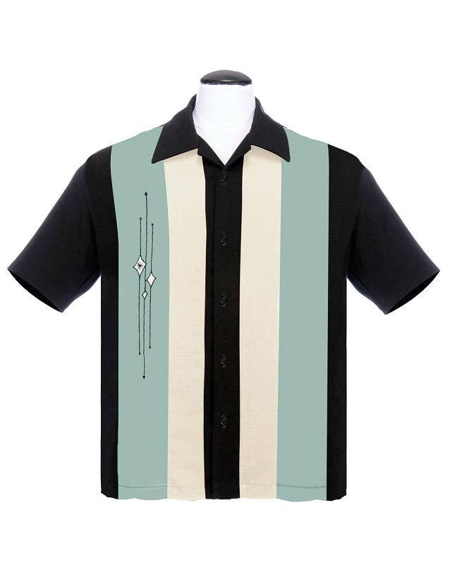 Steady Clothing - The Finley in Black/Mint/Cream: Large