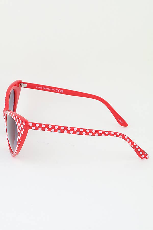 LA Jewelry Plaza - Polka Dot Retro Cat Eye Sunglasses Set