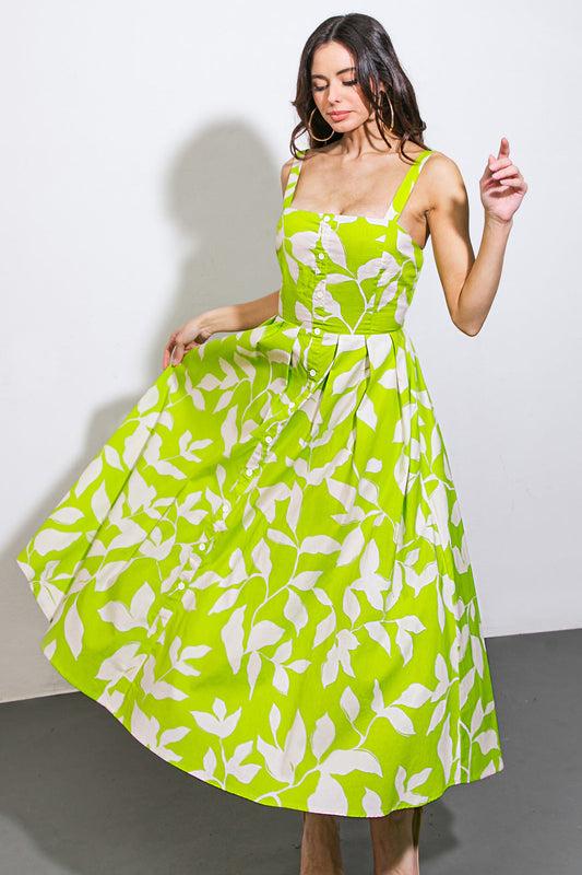 A Passionate Heart Woven Midi Dress