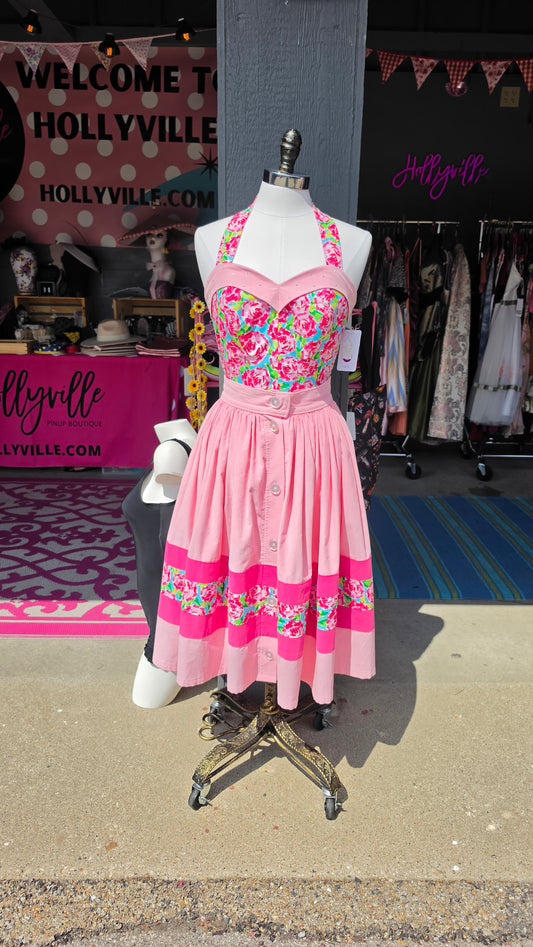 Floral Halter Top and Skirt Set by Hollyville