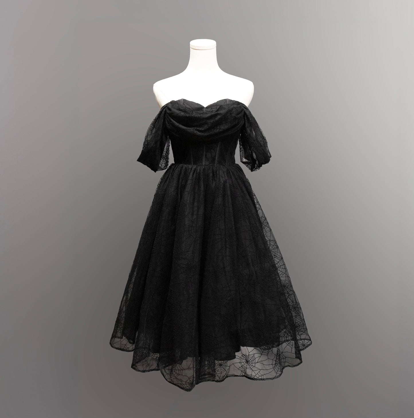 Octavia's Web Flocked Spider Web Dress