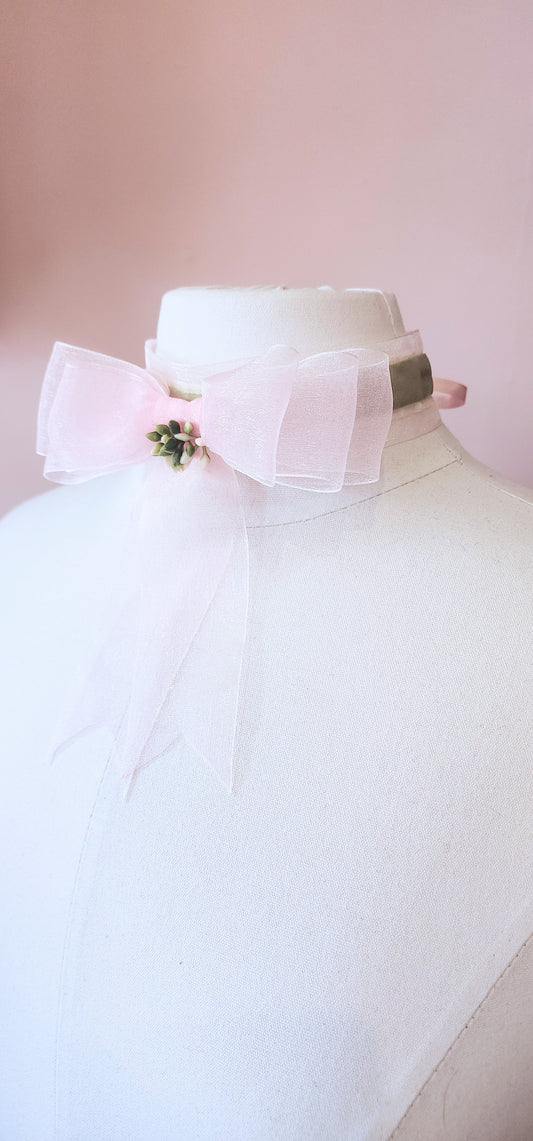 The Enchanted Garden Bow Choker by Hollyville
