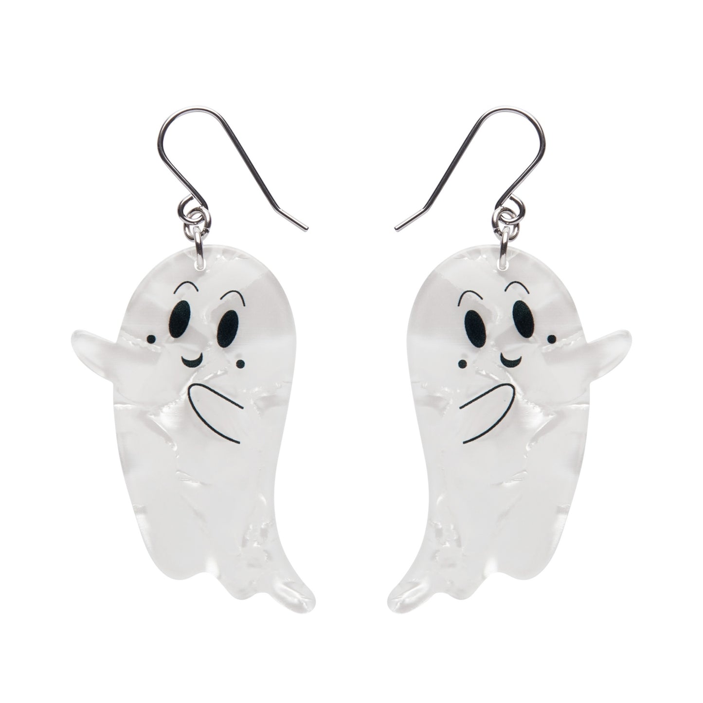 Ghost Drop Earrings in white by Erstwilder