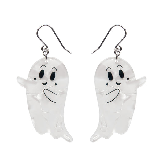 Ghost Drop Earrings in white by Erstwilder