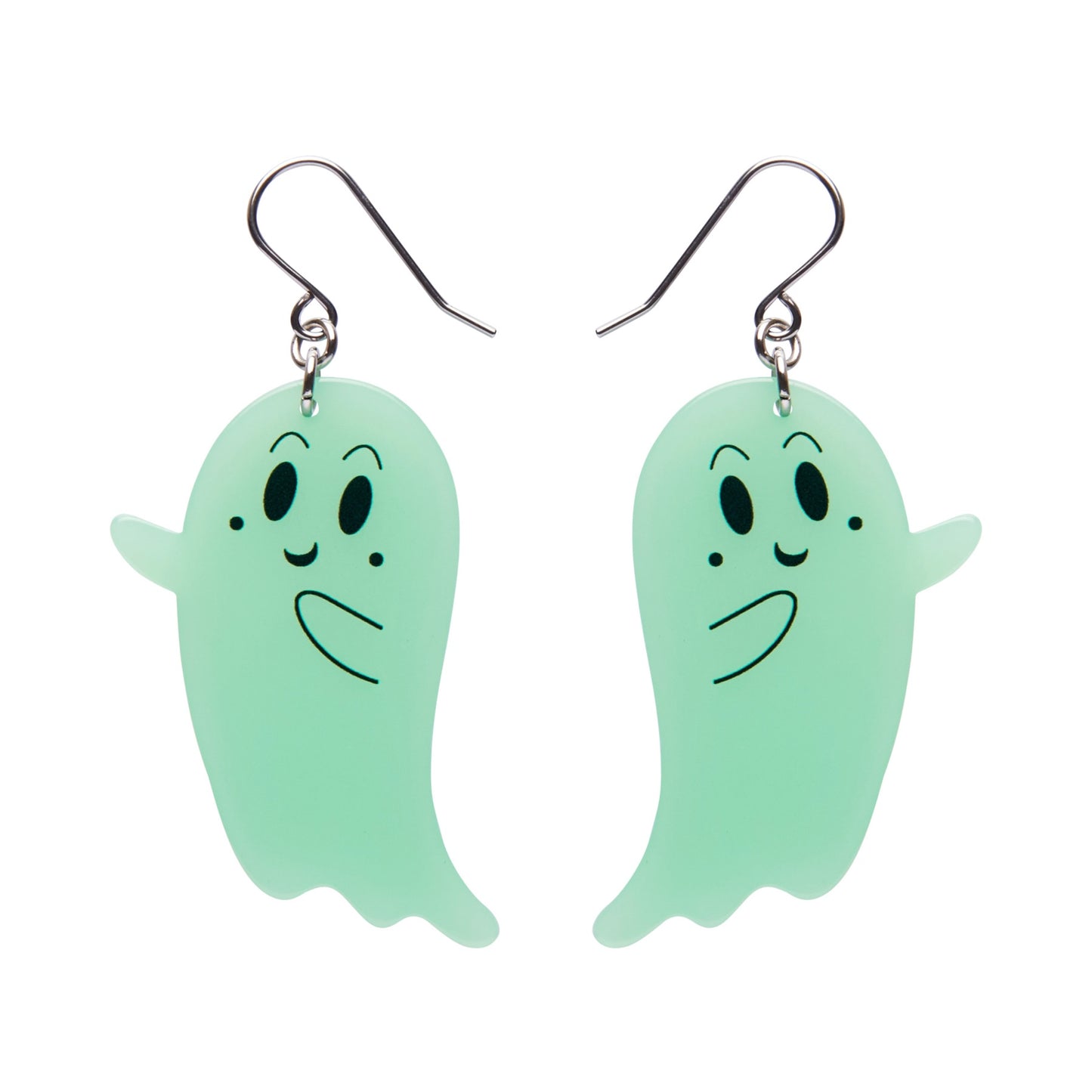 Glow in the Dark ghost dangle drop earrings by Erstwilder