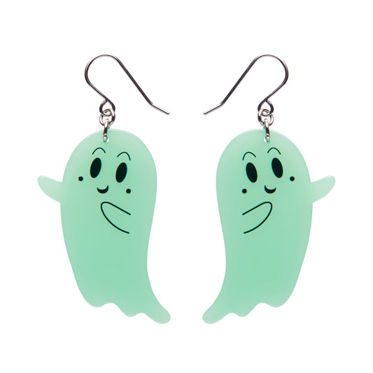 Glow in the Dark ghost dangle drop earrings by Erstwilder