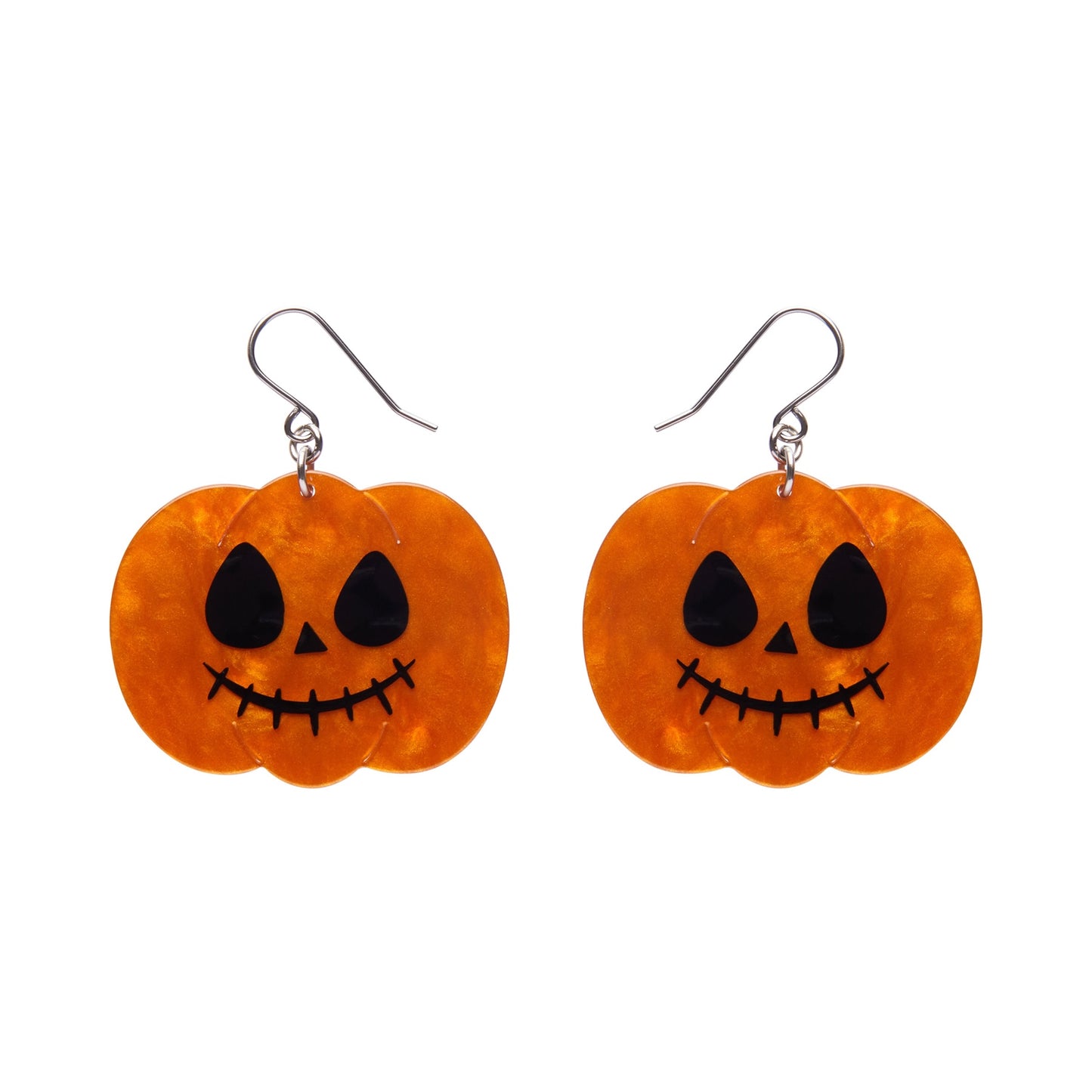 Jack O Lantern Drop Earrings in Orange by Erstwilder