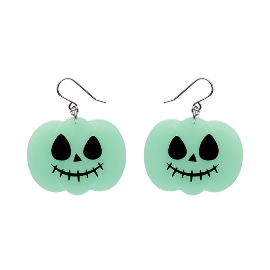 Jack O Lantern Drop Earrings in Glow In The Dark by Erstwilder