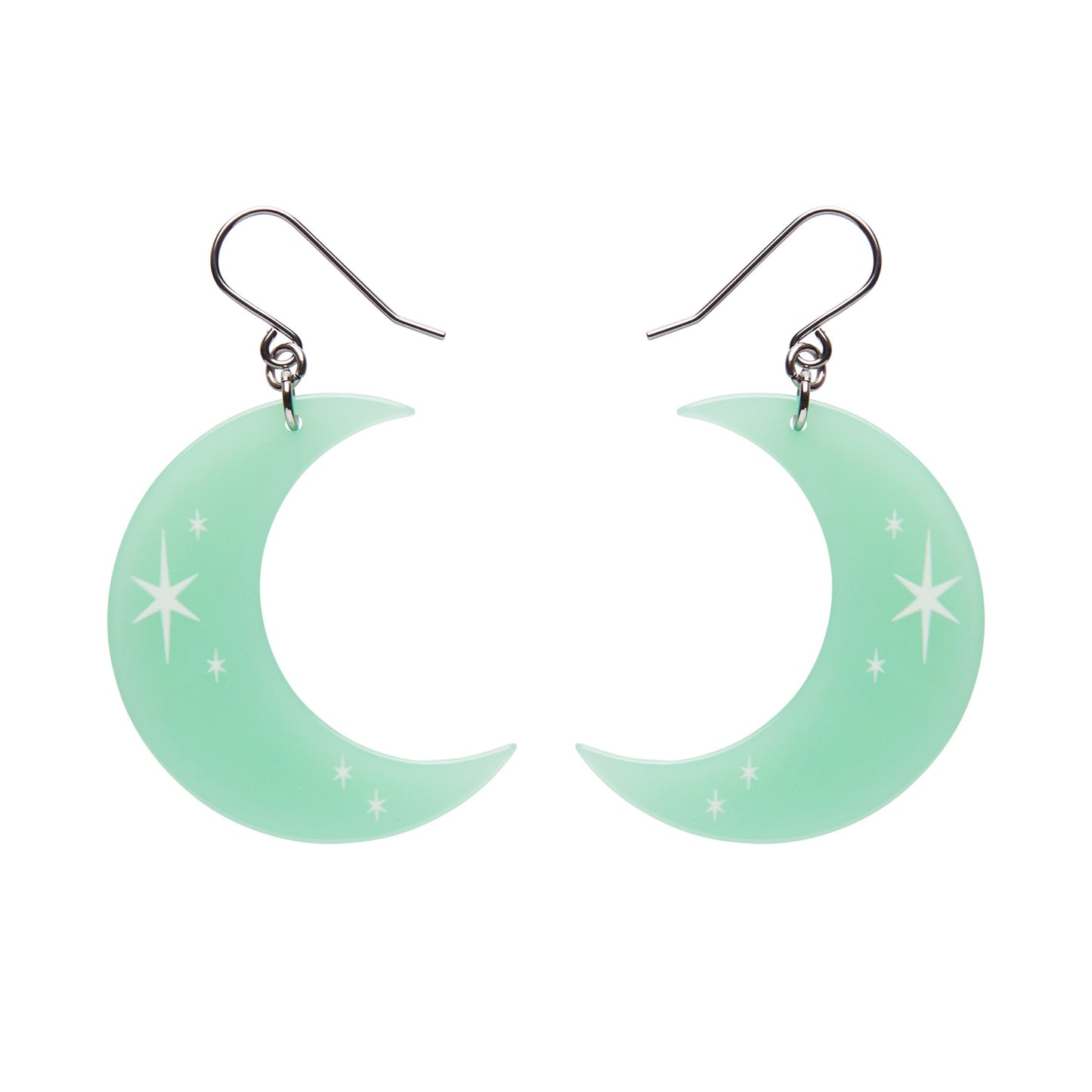 Half Moon Drop Earrings in Glow In The Dark by Erstwilder