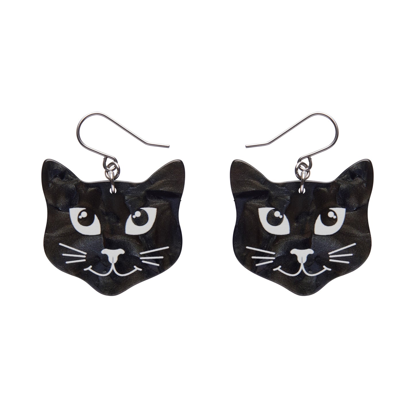 Black Cat Drop Earrings by Erstwilder