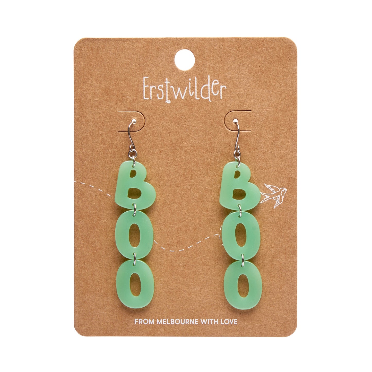 Boo Drop Earrings in Glow In The Dark by Erstwilder