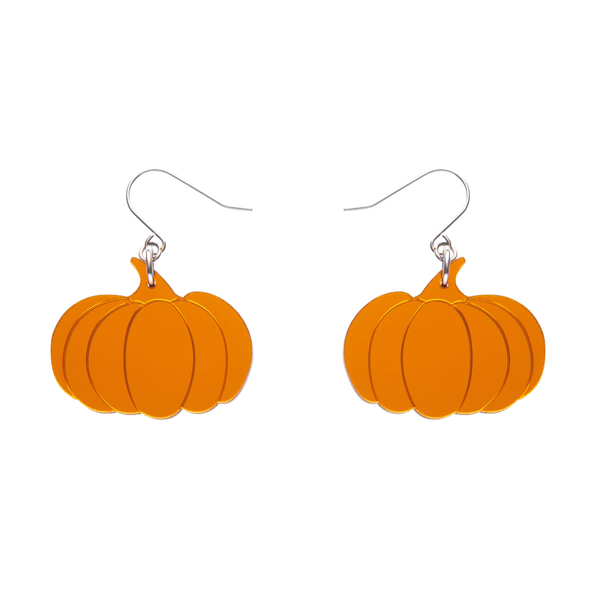 Pumpkin Mirror Drop Earrings in Orange by Erstwilder