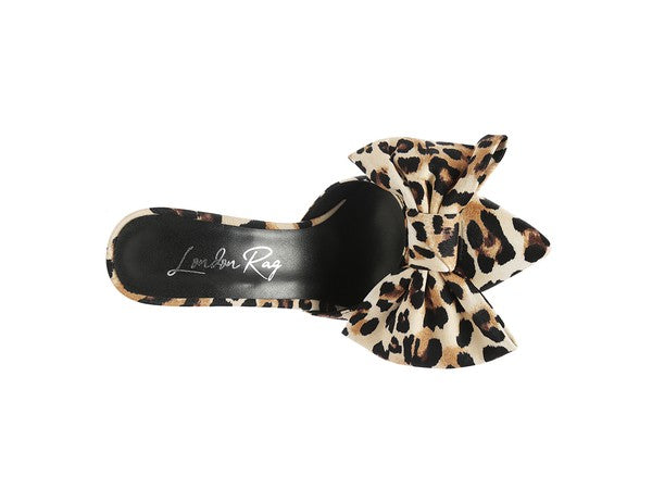 Joelle Bow Tie Leopard Print Heels