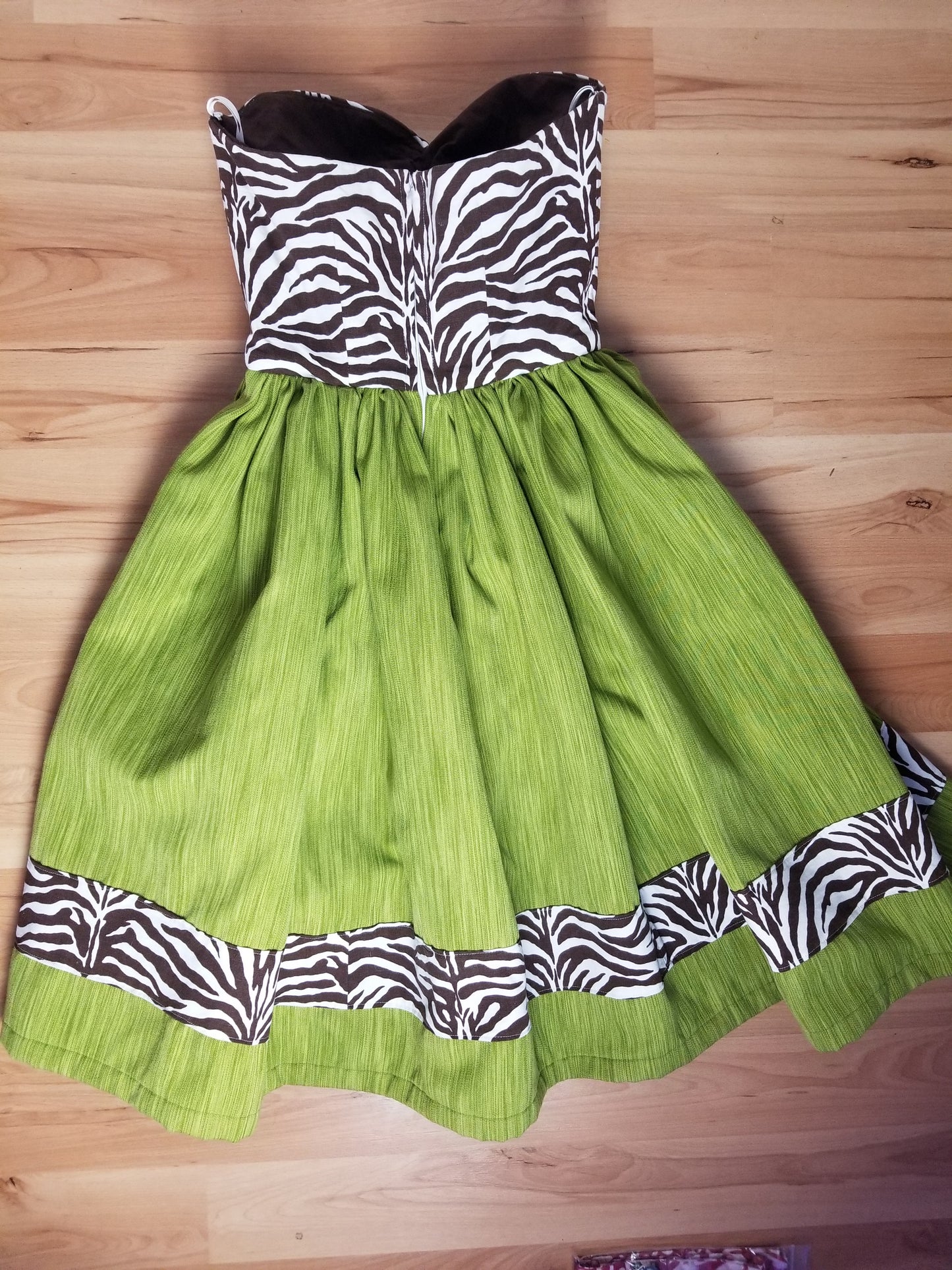 Zebra Chartruese Women's Dress by PMdesigns by Pamela Marie