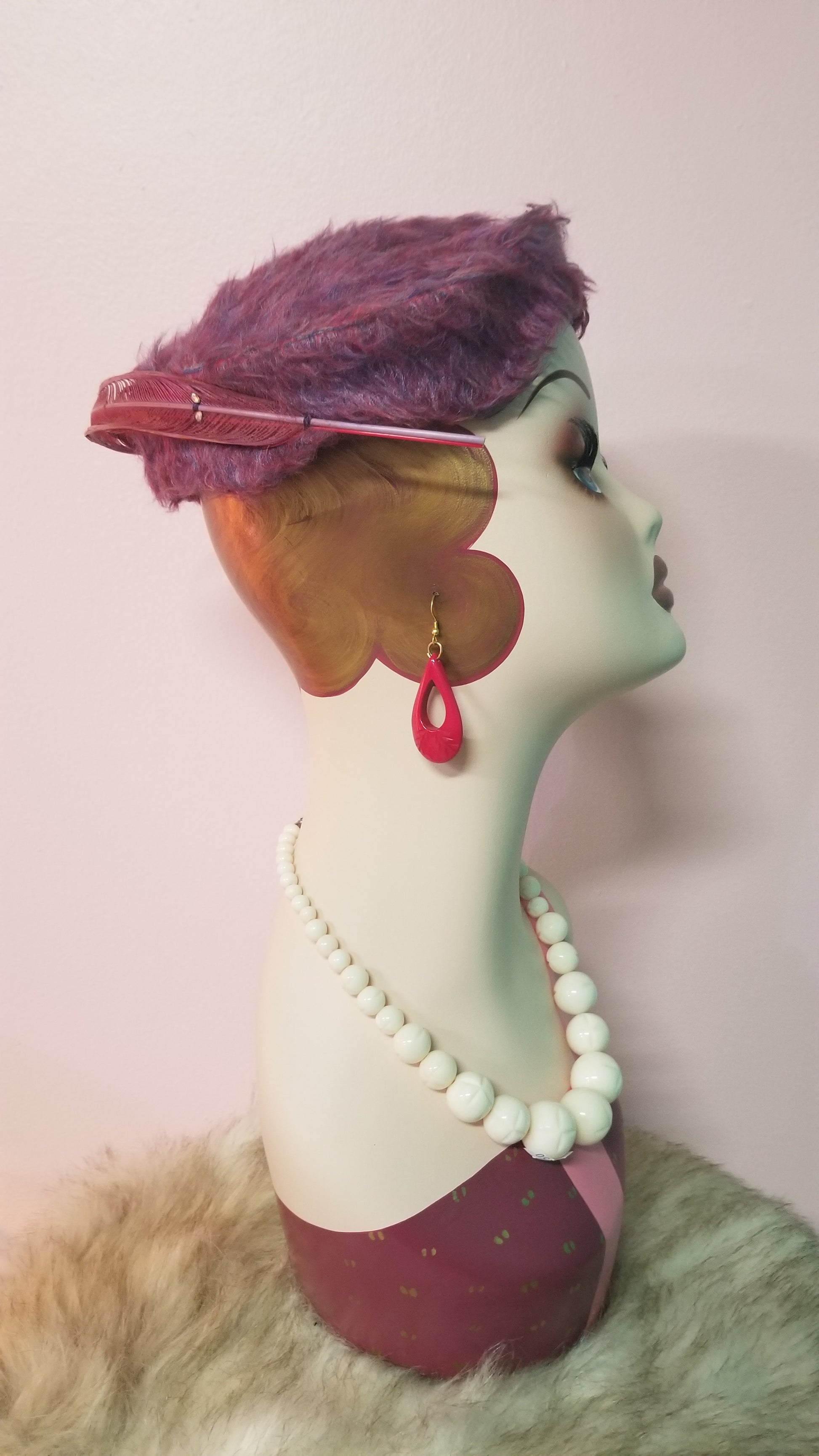 1950's-60's Purple Vintage Hat