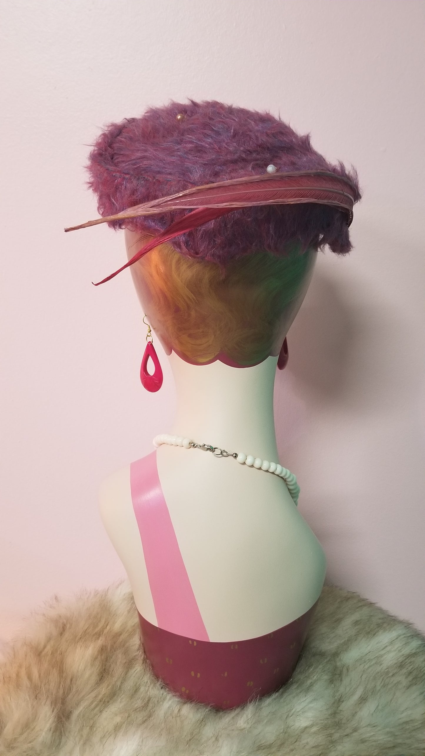 1950's-60's Purple Vintage Hat