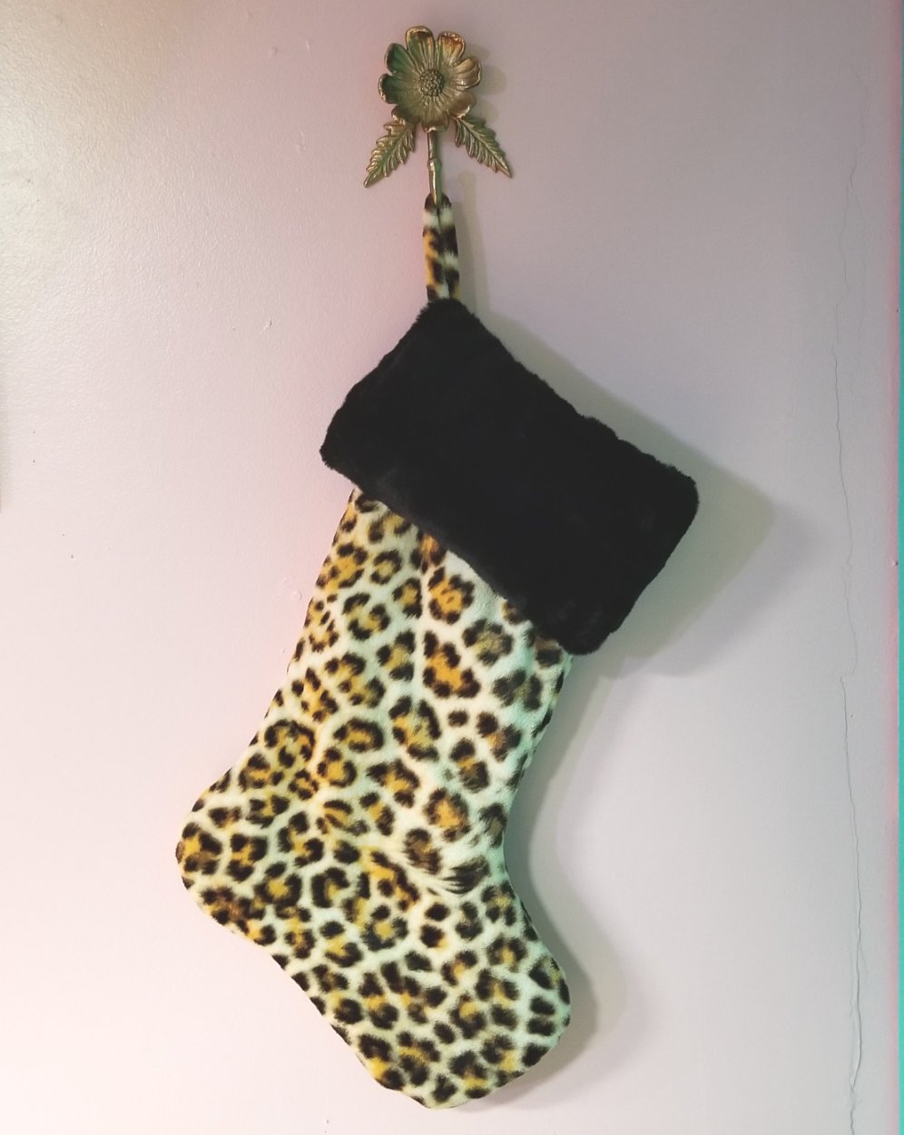 Leopard Print Holiday Stocking by PMdesigns by Pamela Marie