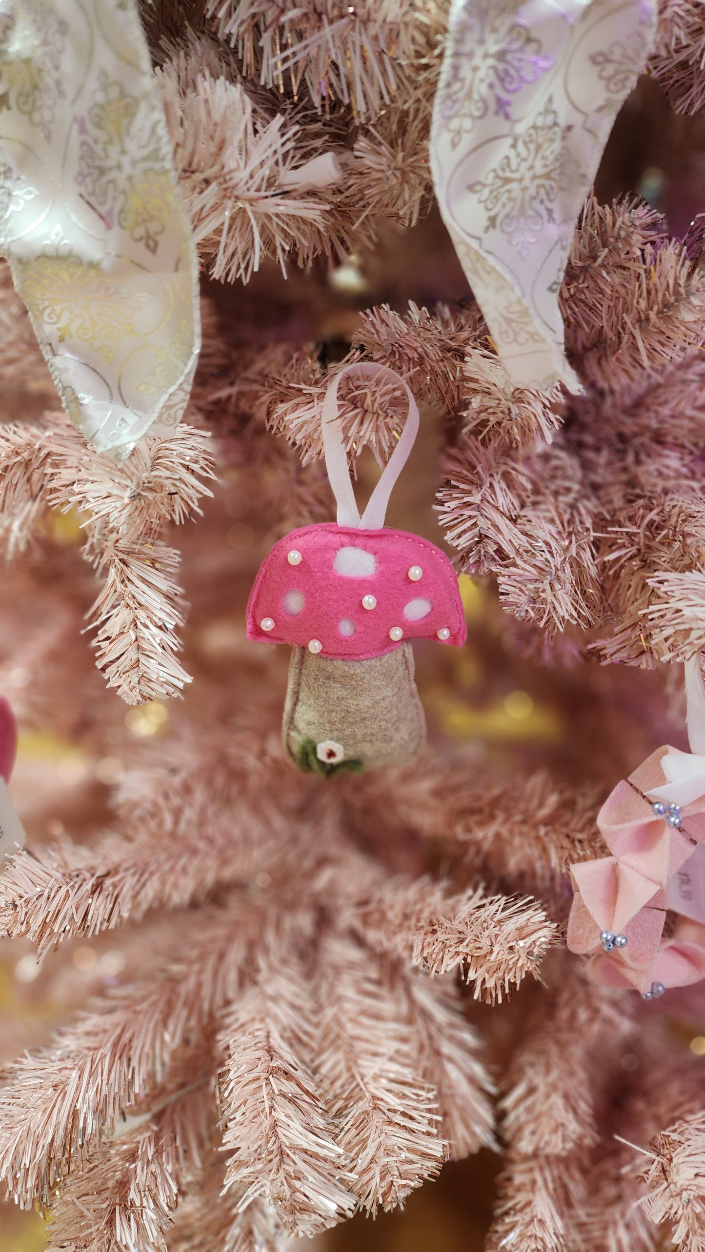 Mushroom Felt Ornament by Hollyville