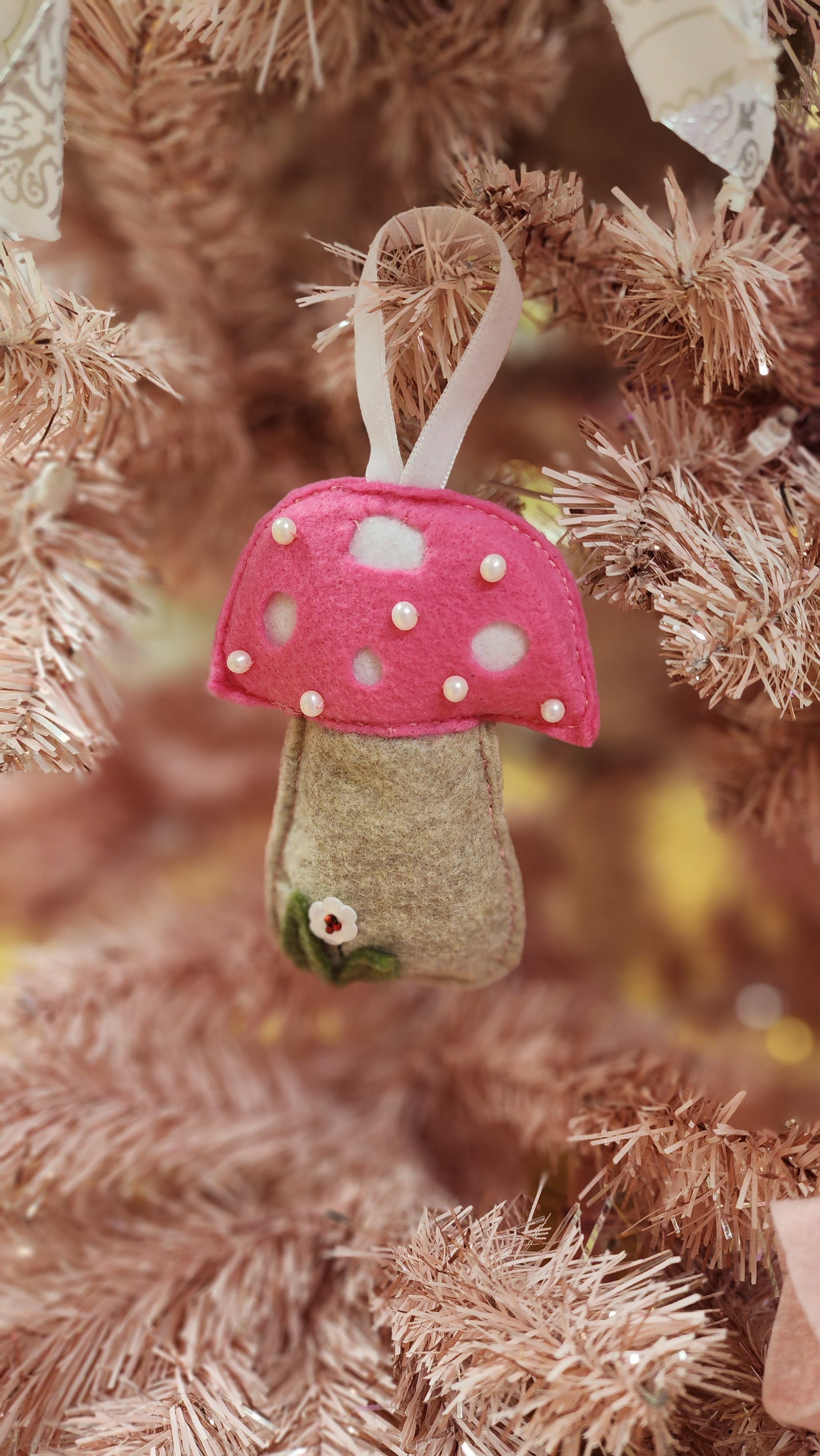Mushroom Felt Ornament by Hollyville