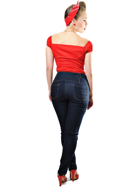 Rebel Kate Denim Jeans Plain by Collectif Mainline