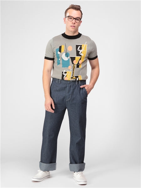 Johnny Striped Jeans by Collectif Menswear