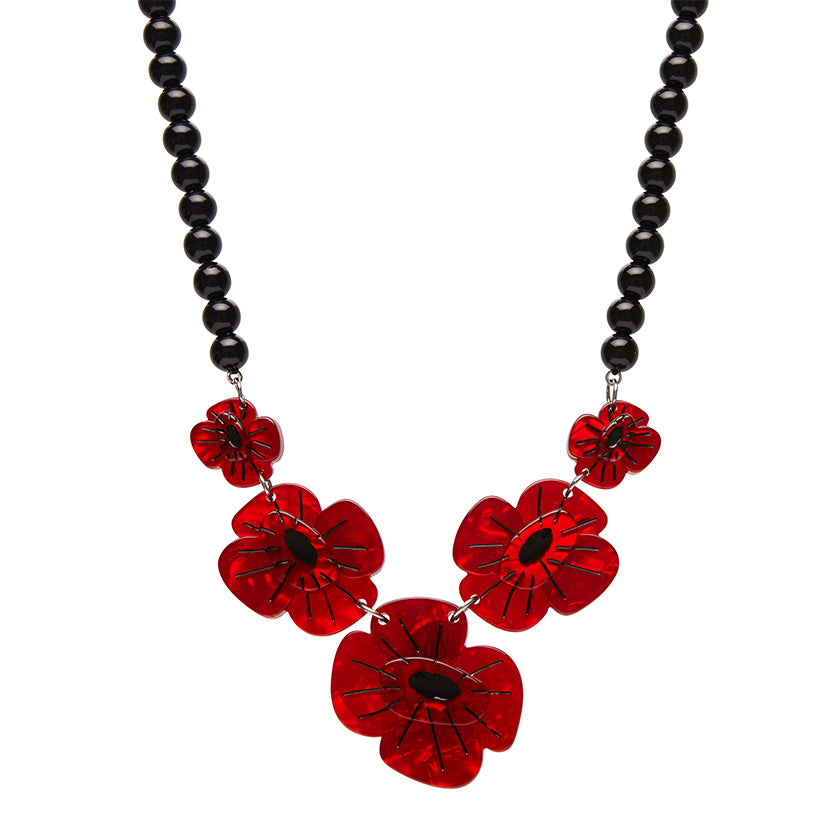 Remembrance Poppy Necklace by Erstwilder