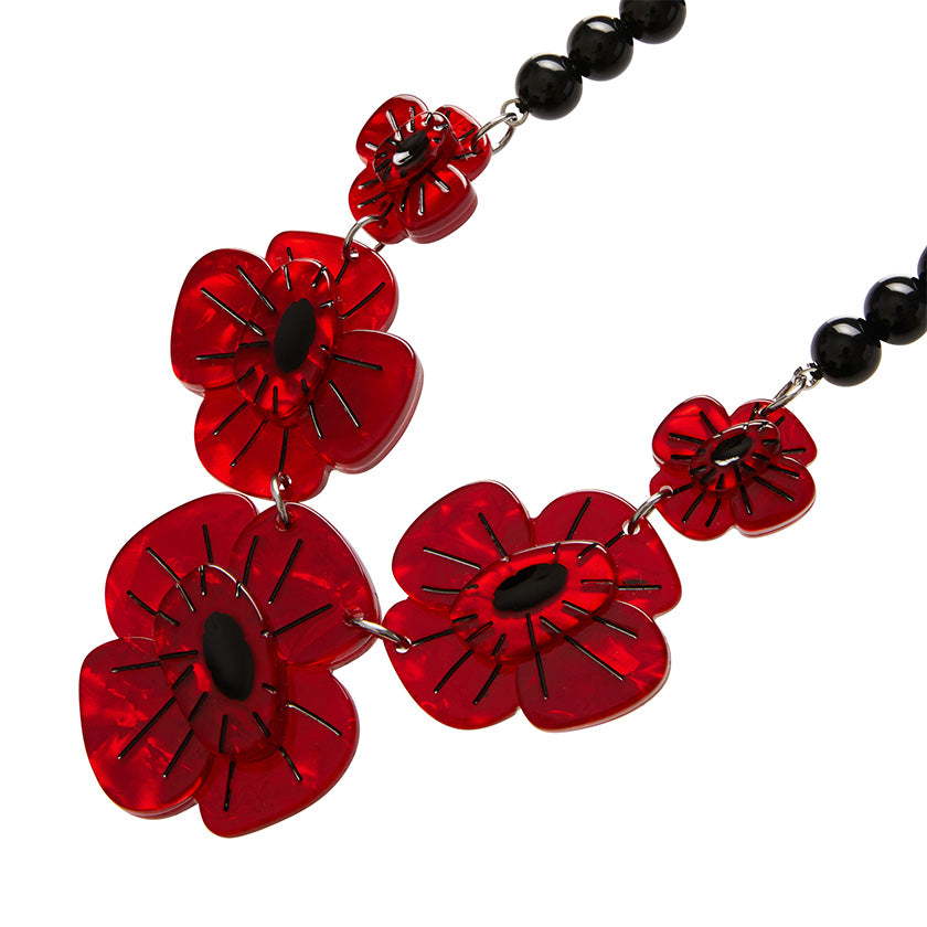 Remembrance Poppy Necklace by Erstwilder