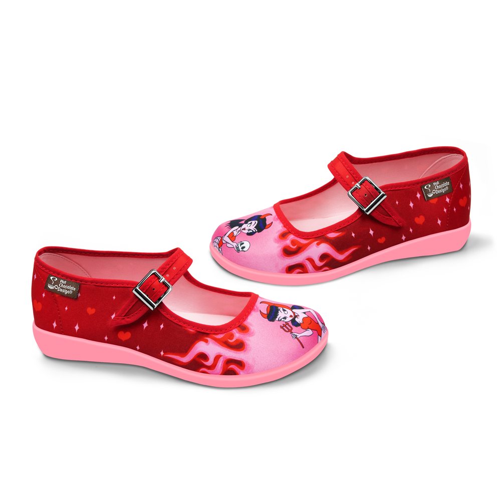 Hot Chocolaticas® Devil 2 Women's Mary Jane Flat Valentine Devil Shoes