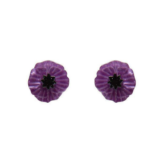 Poppy Field Earrings in Purple by Erstwilder
