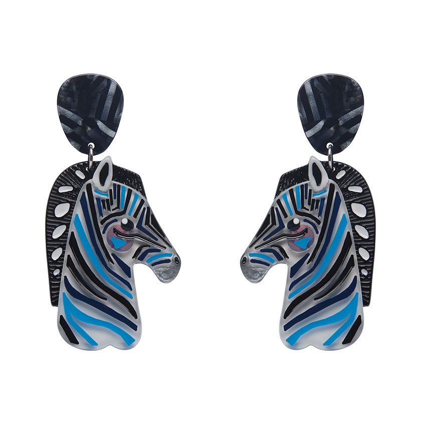 The Zealous Zebra Earrings by Erstwilder Pete Cromer