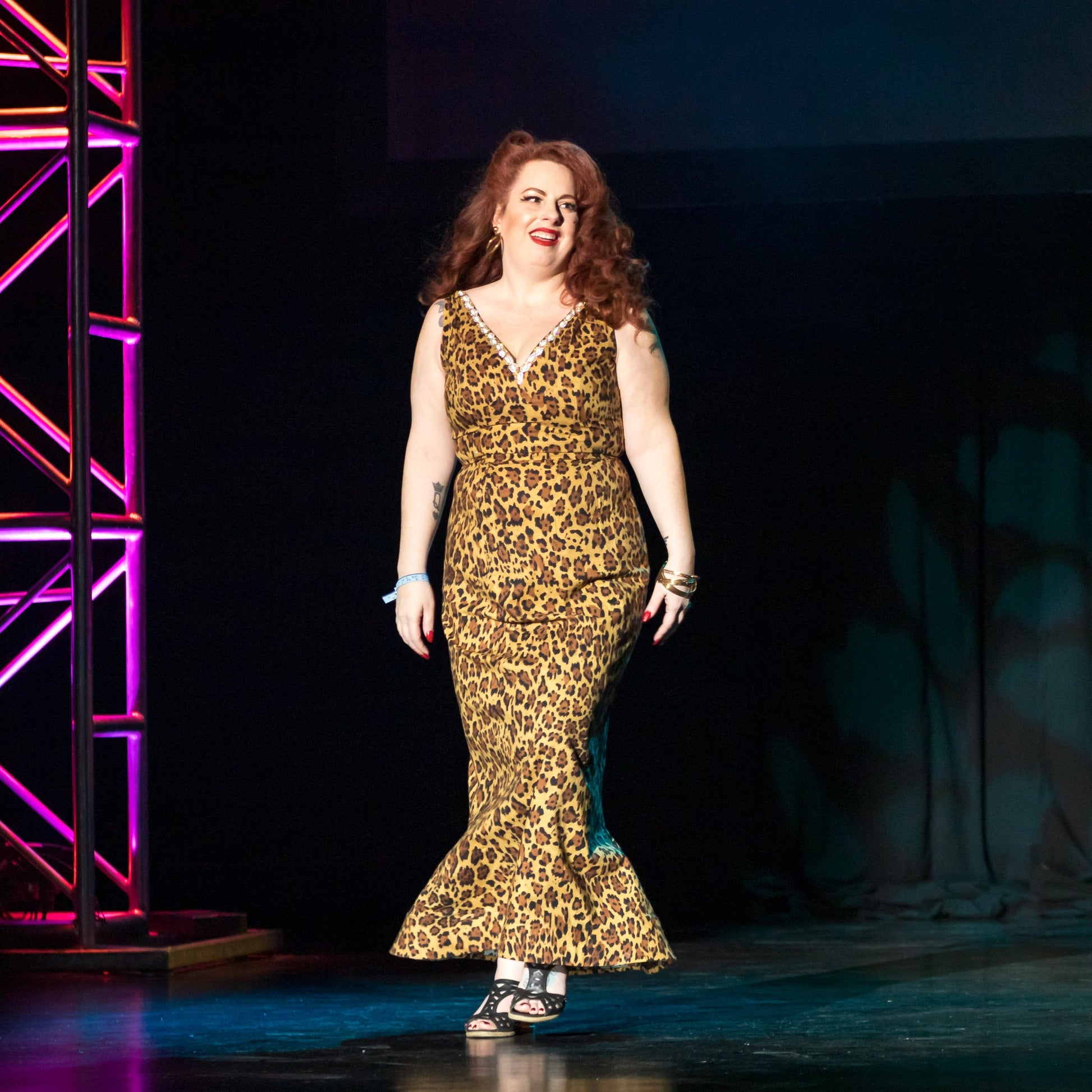 Ginger Leopard Print Dress by Hollyville