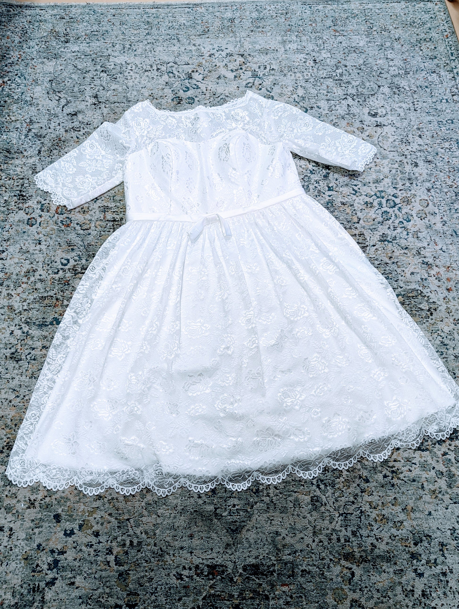 white lace dress xxl Latter Day Saint Temple Dress- Comes in Regular &Plus Sizes Bella Sun Boutique