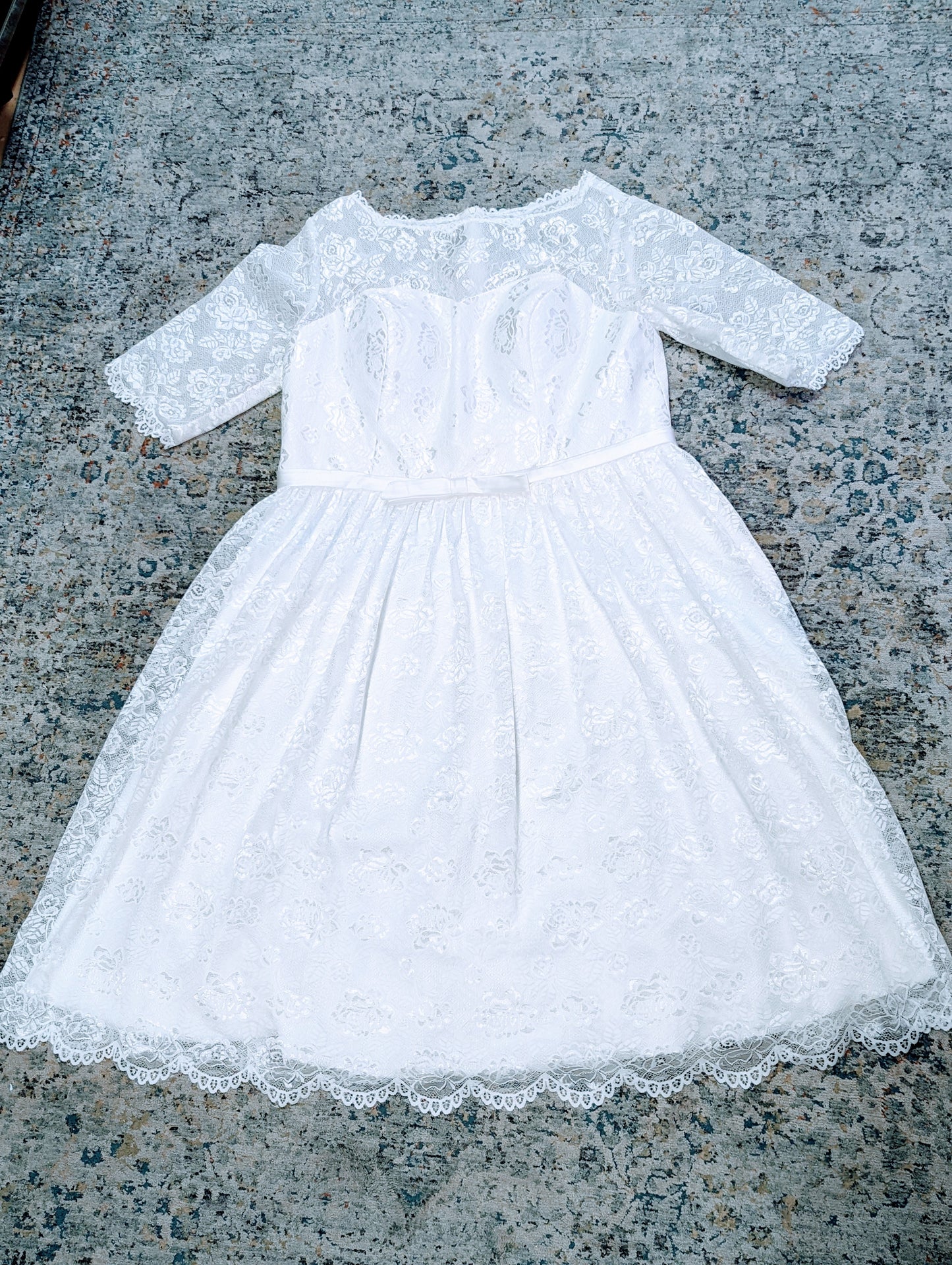 White A-Line Lace Wedding Dress XXL