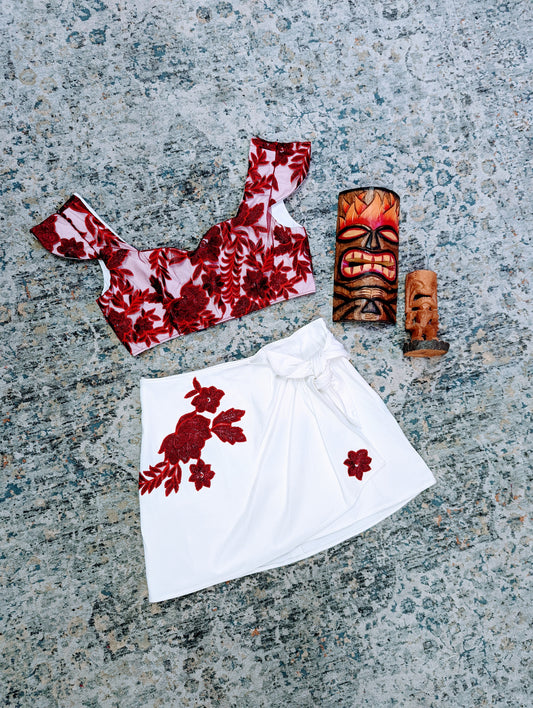 Two Piece Hawaiian Sarong Set by Hollyville