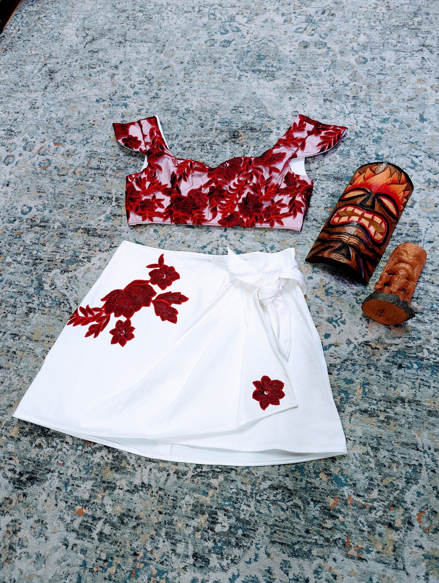 Two Piece Hawaiian Sarong Set by Hollyville