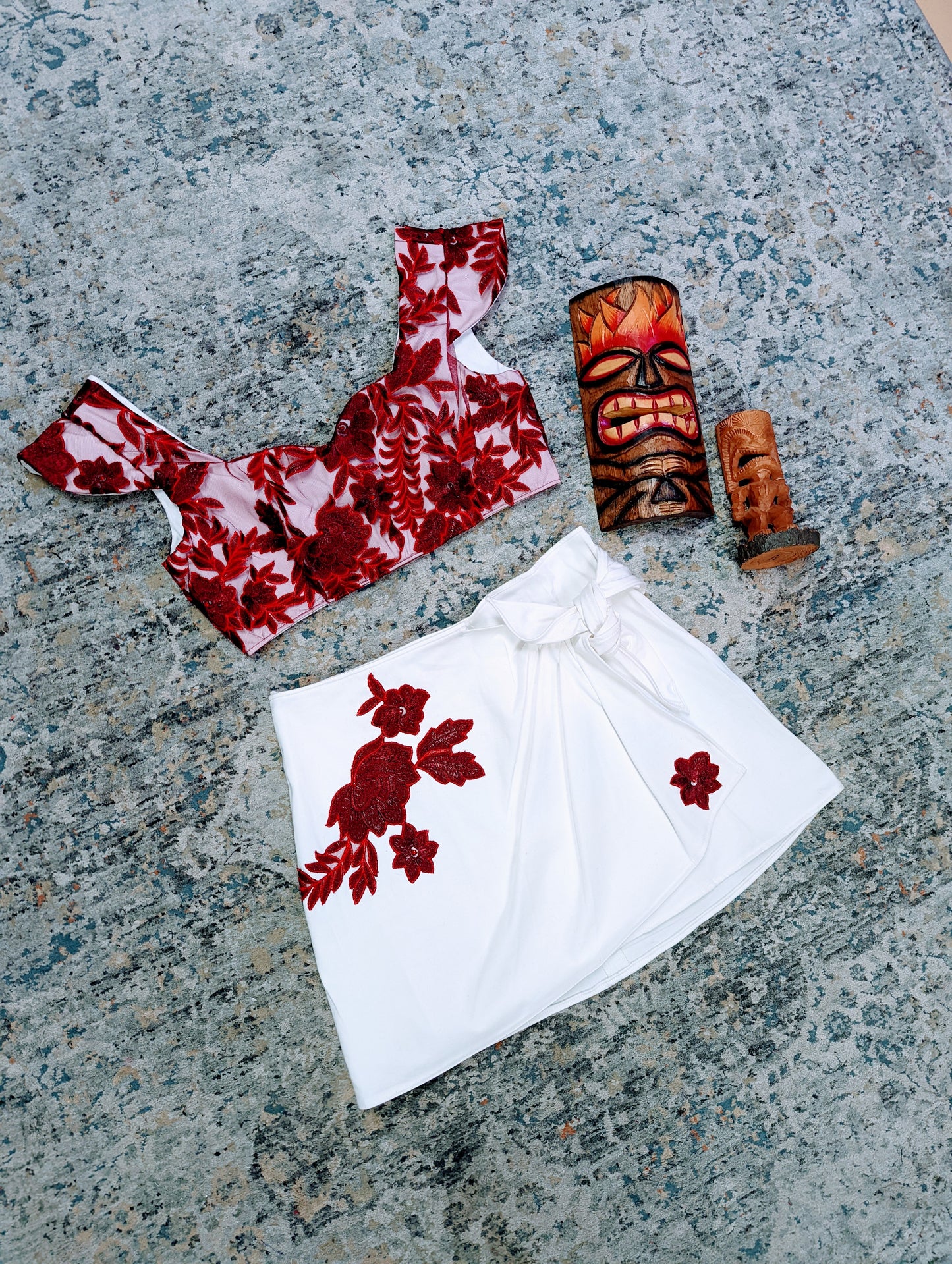 Two Piece Hawaiian Sarong Set by Hollyville