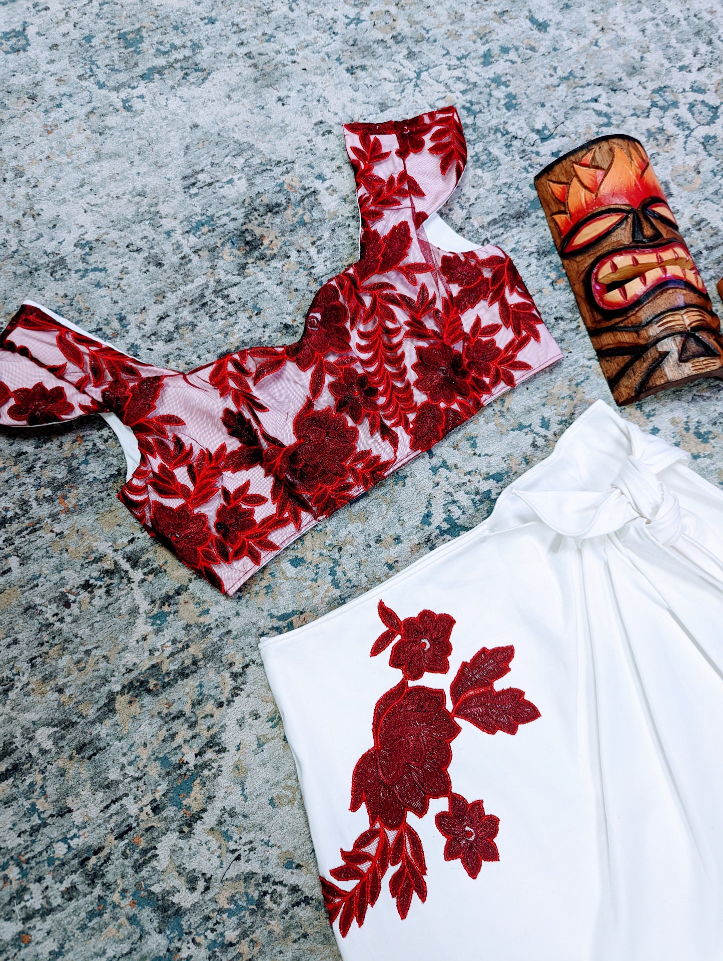 Two Piece Hawaiian Sarong Set by Hollyville