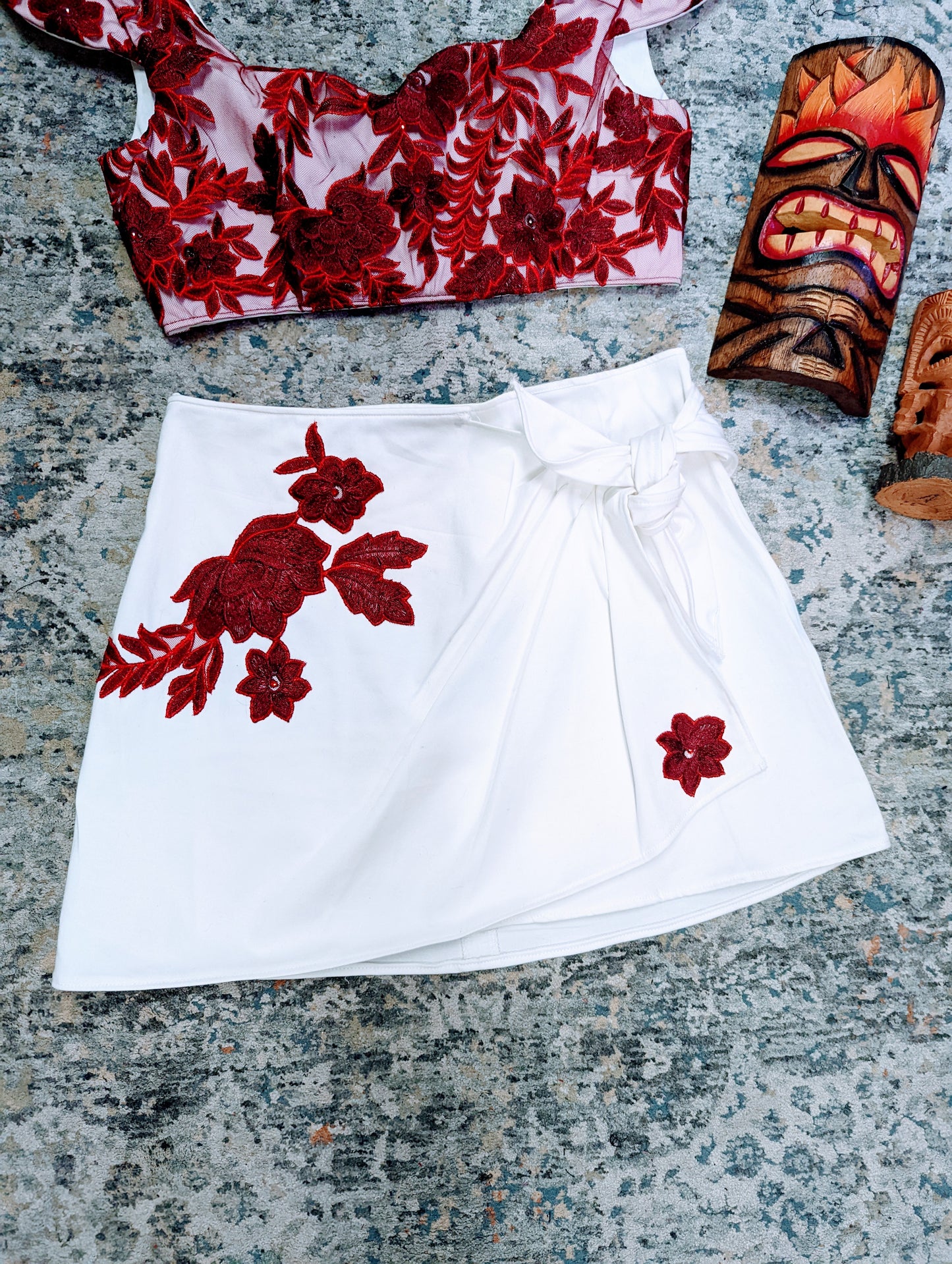 Two Piece Hawaiian Sarong Set by Hollyville