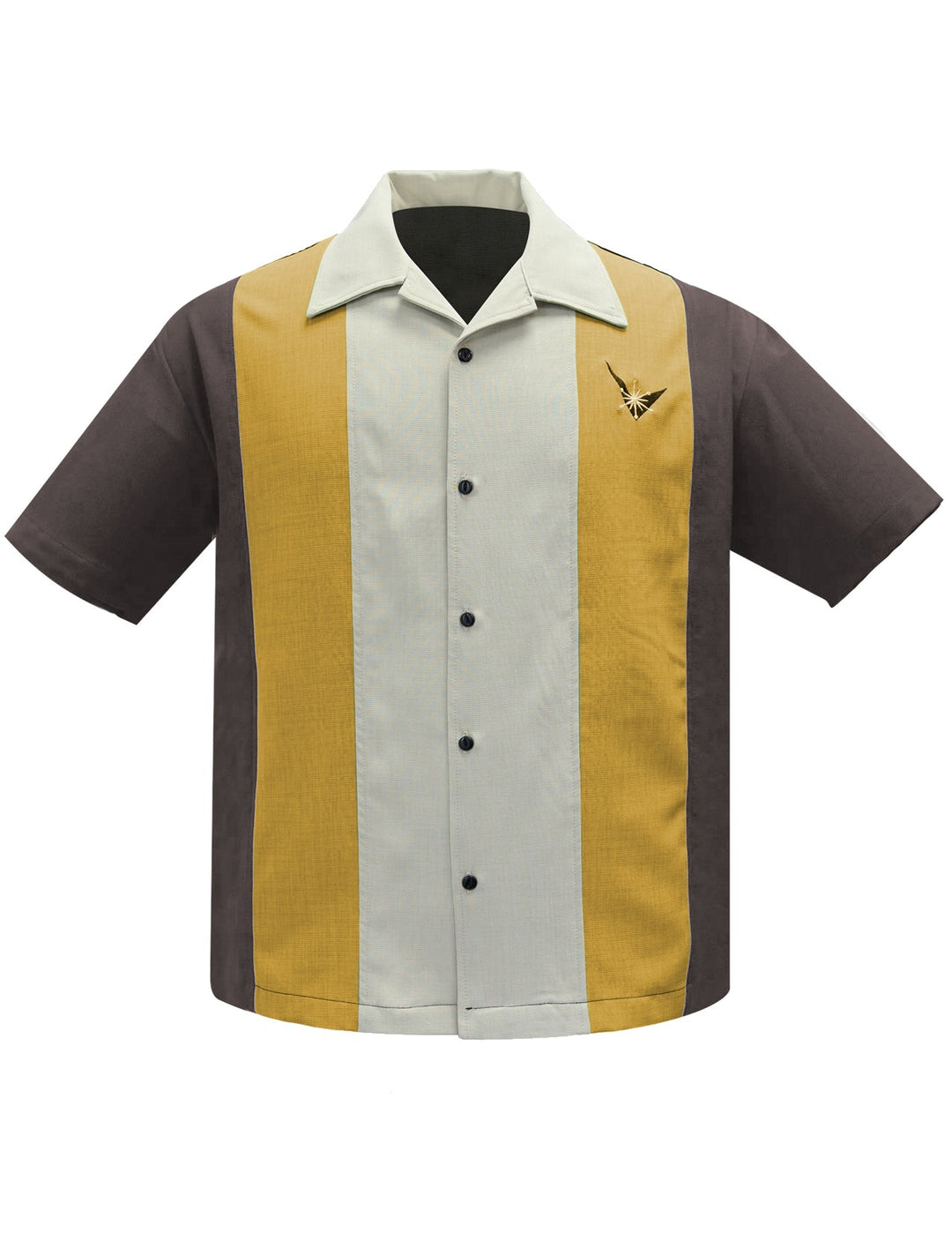 Atomic Mad Men Bowling Shirt in Coffee by Steady Clothing