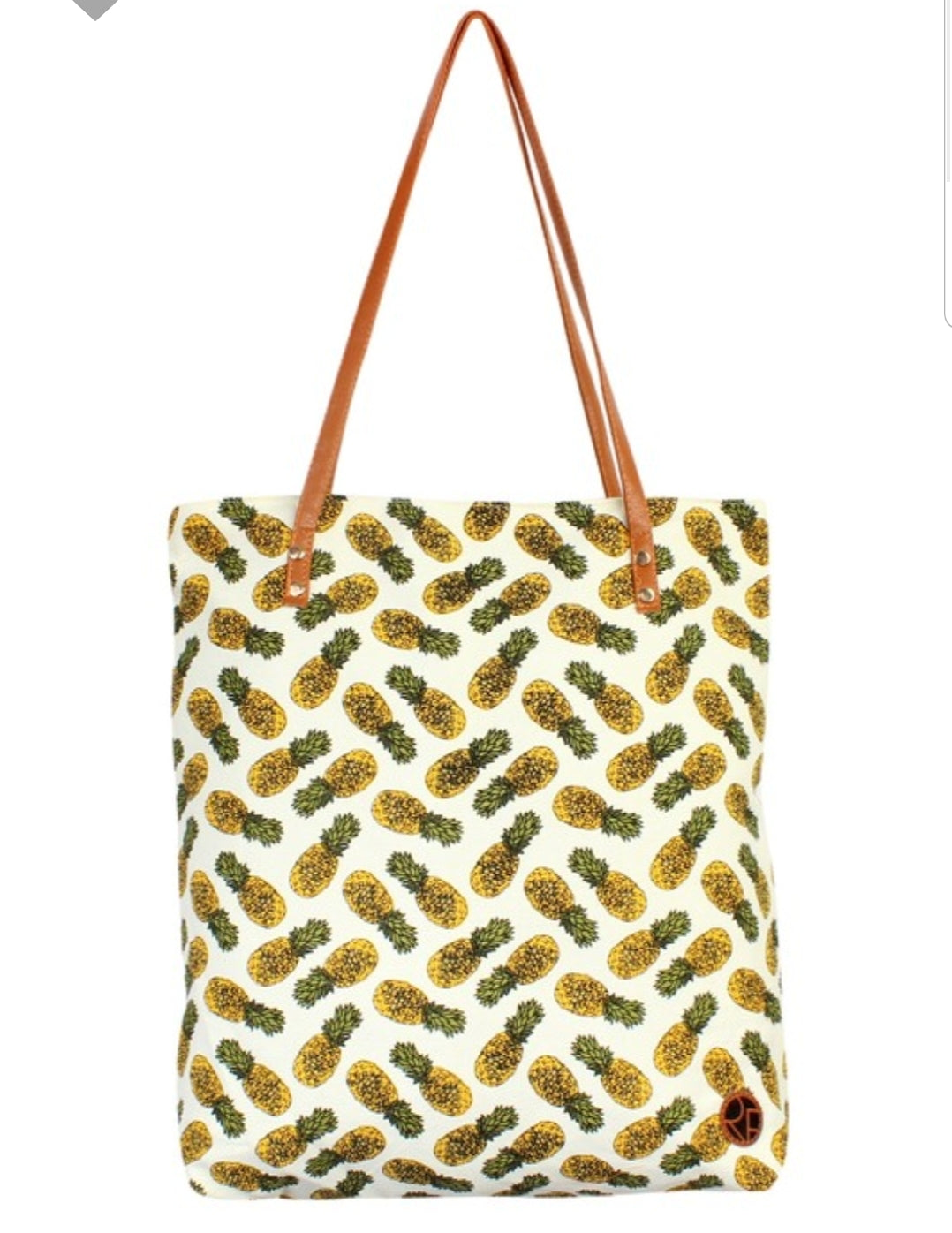 Pineapple Print Tote Bag