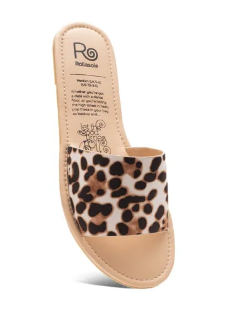 Cat Walk Leopard Sandal Shoes by Rollasole