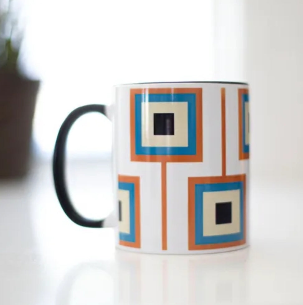Midcentury Mod Squares Coffee Mug
