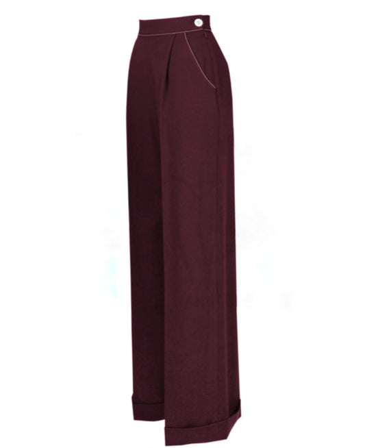 Hepburn Pleated Trousers by The House of Foxy