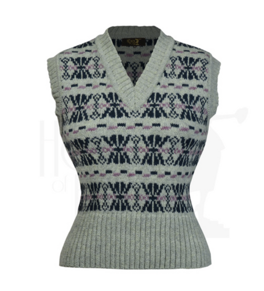 40's Style Fairisle Tank Top in Cool Blues by The House of Foxy