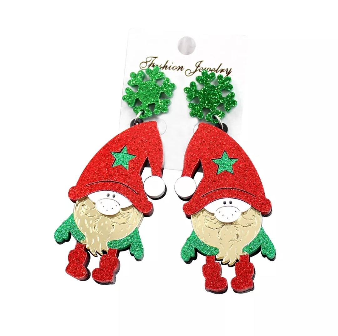 Christmas Gnome Dangle Earrings